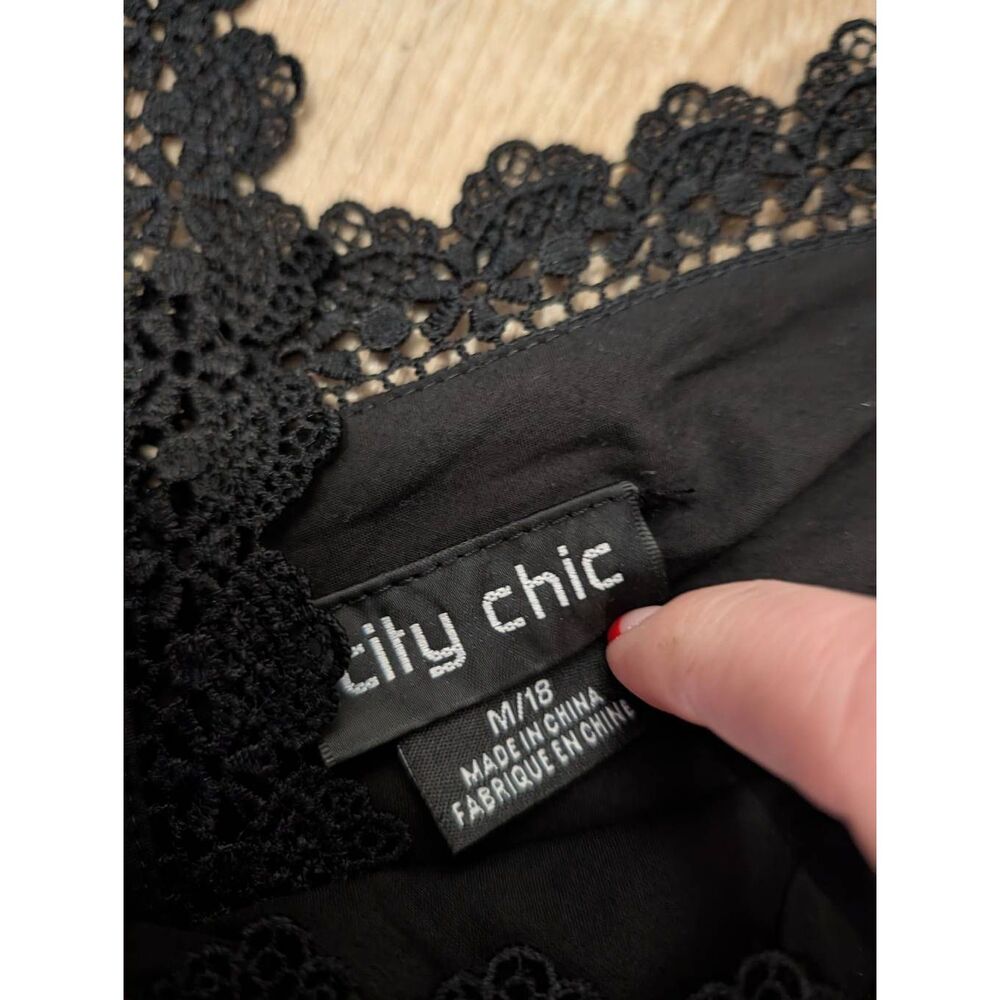 City Chic Dress Sunset Dream Black Plus 1X 18 Festival Wedding Western Gypsy EUC - Picture 5 of 13
